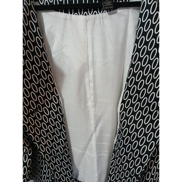 Lane Bryant Black And White Circle Print Blazer/ Jacket  Front Buttons  WM-24 - Picture 11 of 16